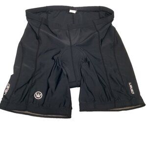 Canari Cycling Shorts Men XL Black Padded Stretch Nylon Spandex Bike Athletic